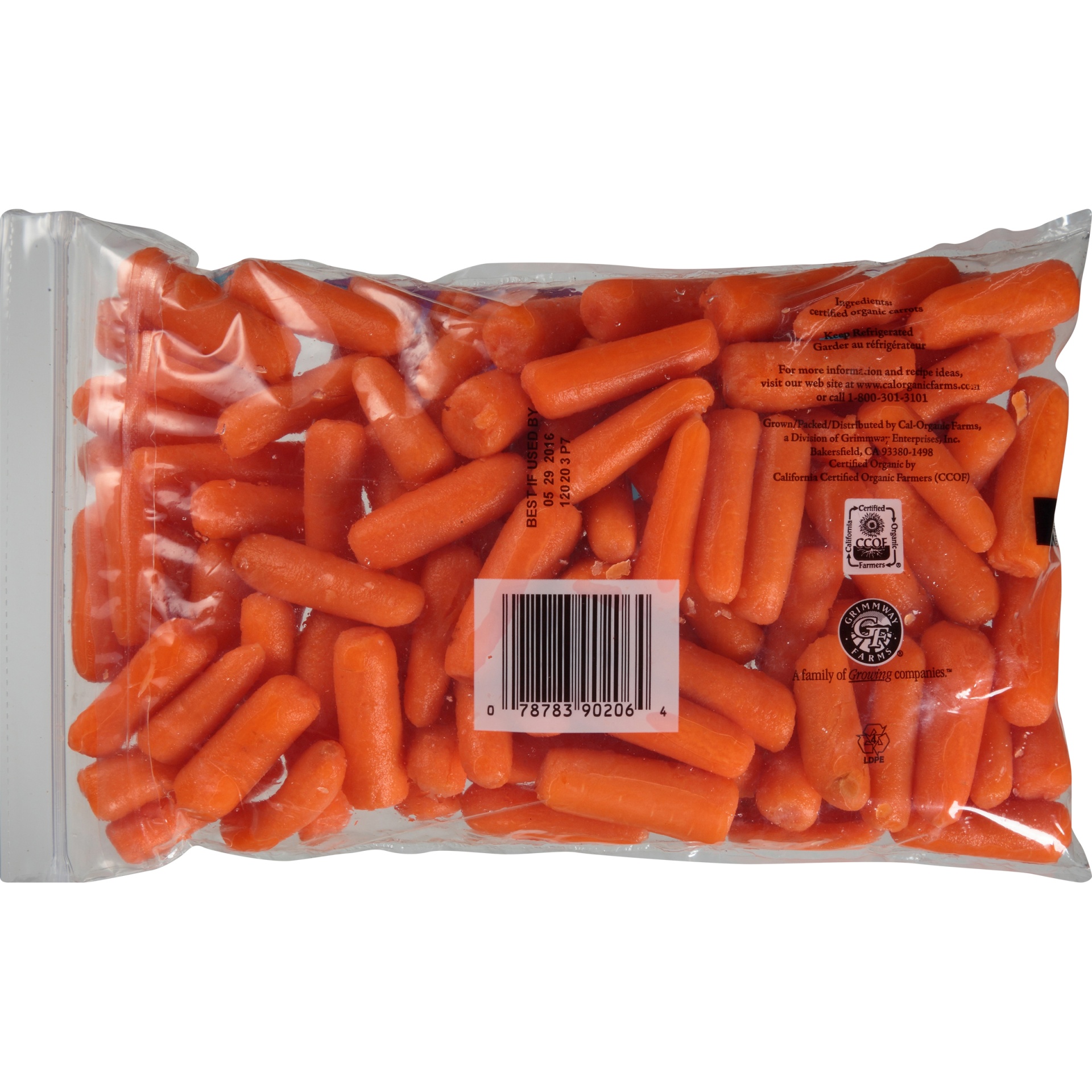 slide 3 of 6, Cal-Organic Farms Organic Peeled Carrots, 32 oz