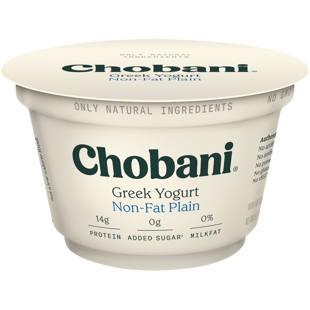 slide 2 of 7, Chobani Yogurt, Greek, Nonfat, Plain, 5.3 oz