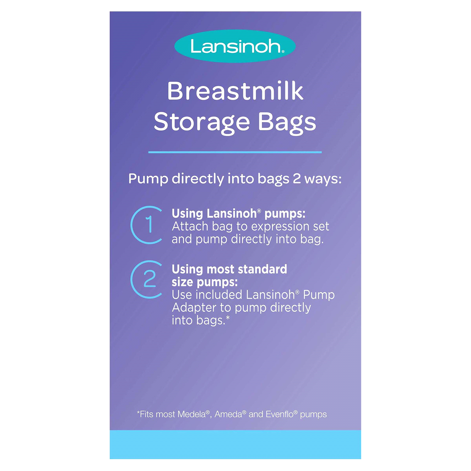 slide 2 of 2, Lansinoh Milk Storage Bag, 50 ct; 6 oz