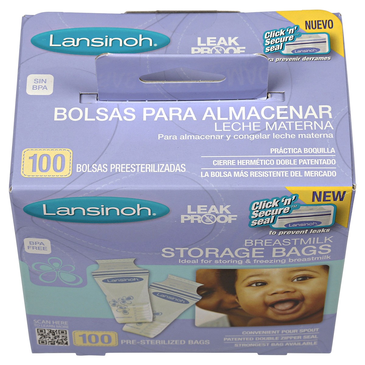 slide 5 of 6, Lansinoh Breastmilk Storage Bags for Breastfeeding Moms, 100 Ct., 100 ct