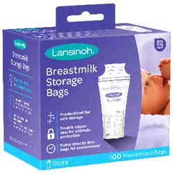 Lansinoh Breastmilk Storage Bags for Breastfeeding Moms, 100 Ct.