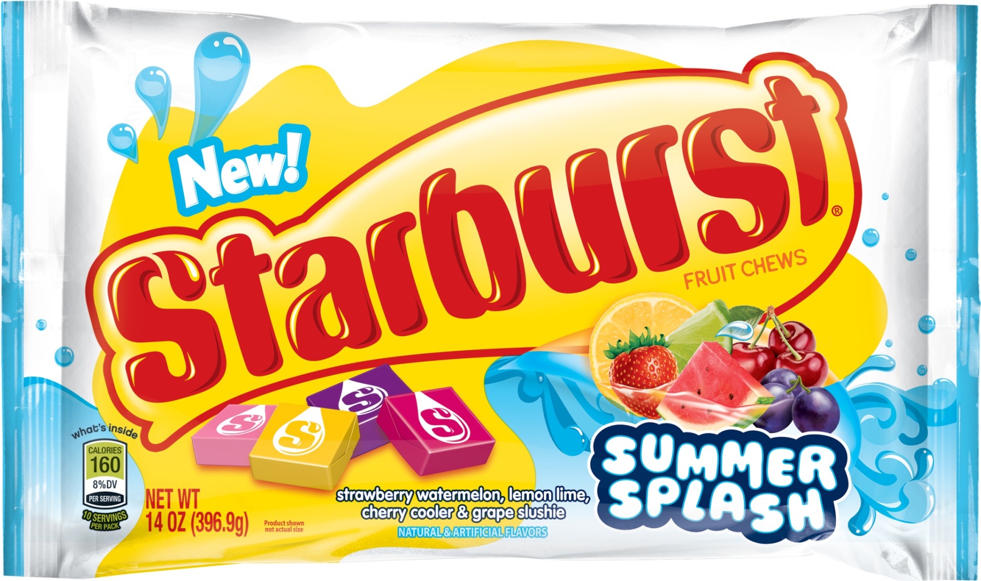 slide 1 of 1, Starburst Summer Splash Fruit Chews, 14 oz