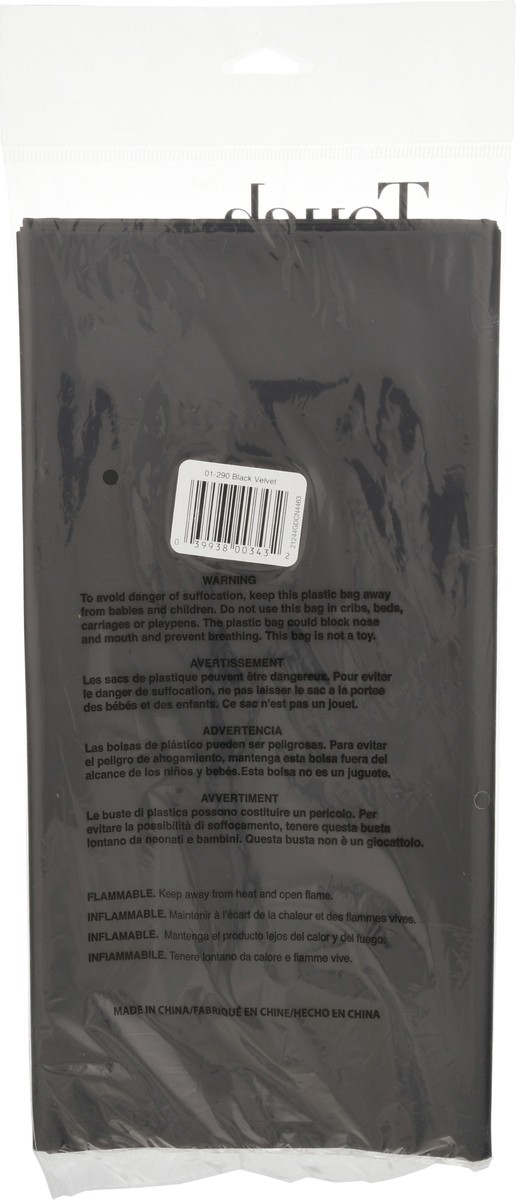 slide 6 of 12, Touch of Color Black Velvet Plastic Tablecover 1 ea, 1 ct