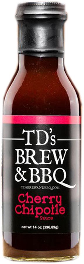 slide 1 of 1, TD's Brew & BBQ Cherry Chipotle BBQ Sauce, 14 oz