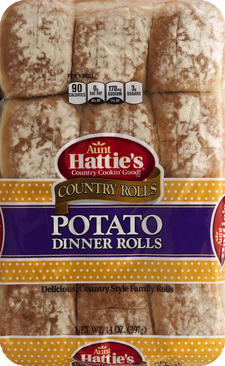 slide 2 of 5, Aunt Hattie's Country Rolls Potato Dinner Rolls 14 oz, 14 oz