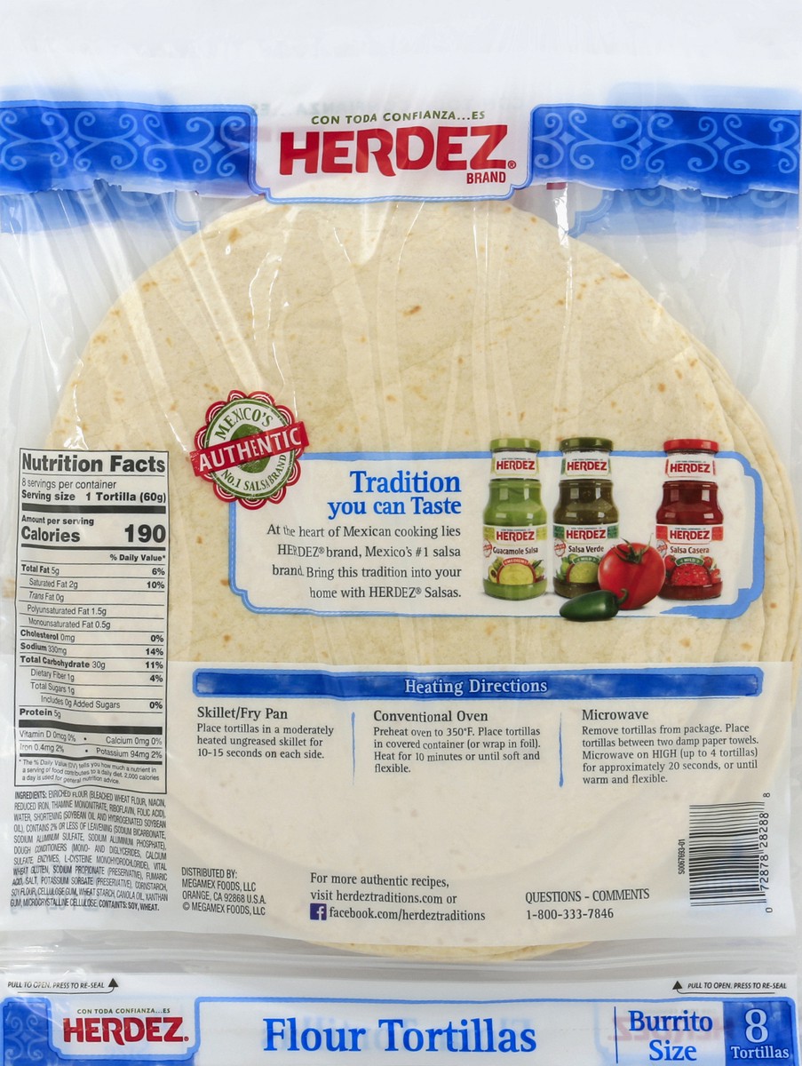 slide 4 of 6, Herdez Tortillas 8 ea, 8 ct