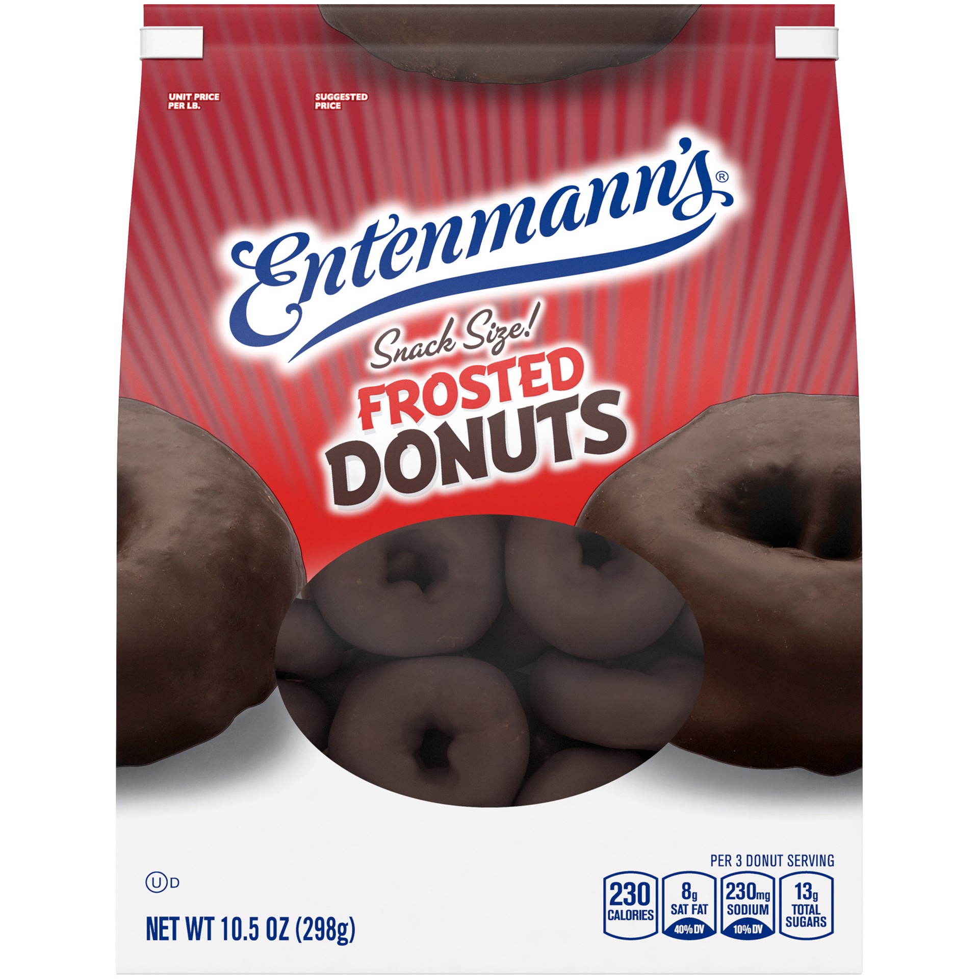 slide 1 of 6, Entenmann's Frosted Bagged Donuts, 10 oz, 1 ct