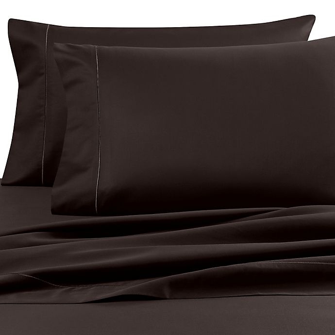 slide 1 of 1, Wamsutta Finest Sateen 725-Thread-Count King Pillowcase Pair - Chocolate, 1 ct