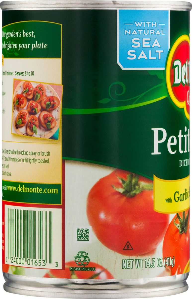 slide 9 of 9, Del Monte Petite Cut with Garlic & Olive Oil Diced Tomatoes 14.5 oz, 14.5 oz