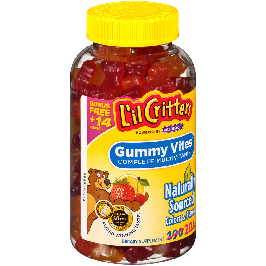 slide 2 of 6, L'il Critters Gummy Vites Complete Multivitamin Dietary Supplement, 204 ct