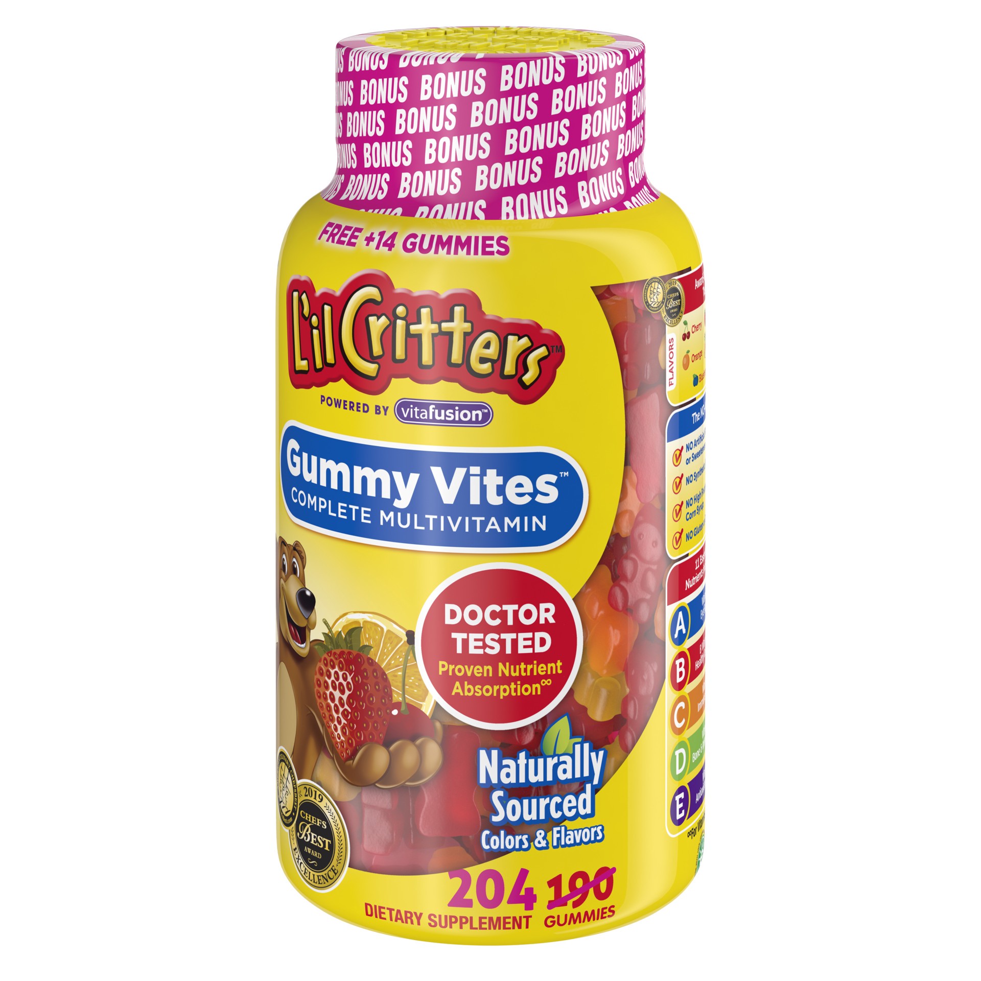 slide 4 of 4, L'il Critters Gummy Vites Complete Multivitamin, 204 Count, 204 ct