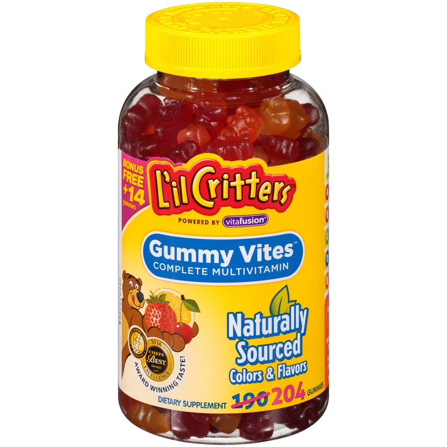 slide 1 of 6, L'il Critters Gummy Vites Complete Multivitamin Dietary Supplement, 204 ct