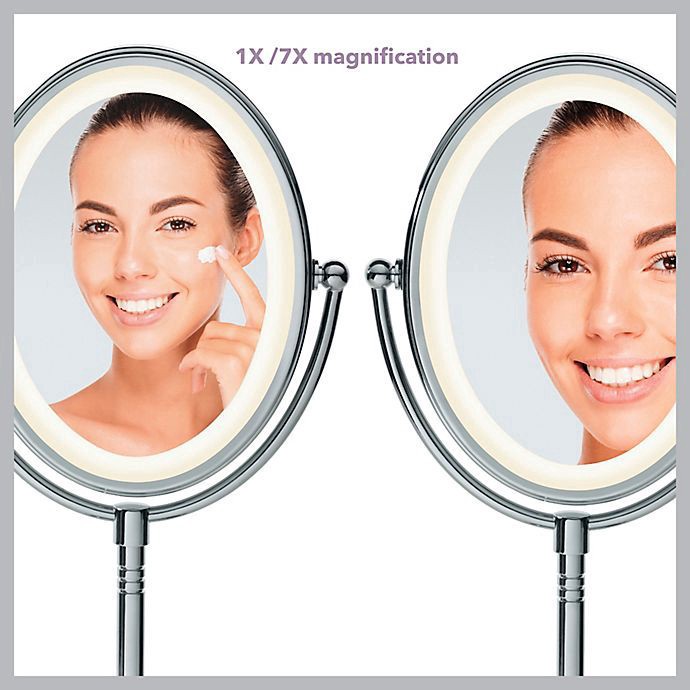 slide 8 of 9, Conair Chrome LED Mirror, 1 ct
