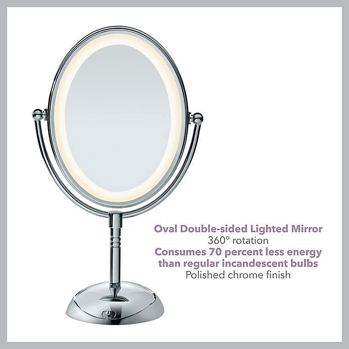 slide 6 of 9, Conair Chrome LED Mirror, 1 ct
