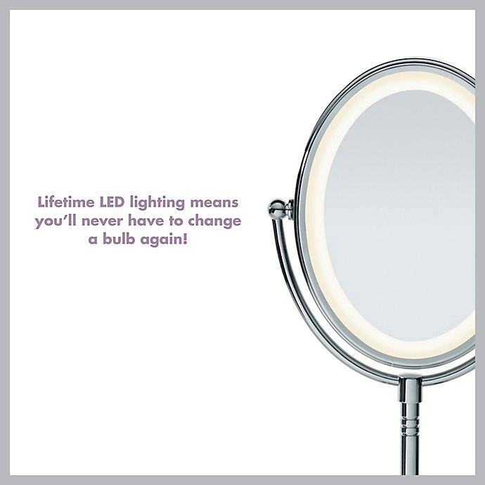 slide 7 of 9, Conair Chrome LED Mirror, 1 ct