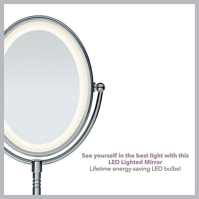 slide 5 of 9, Conair Chrome LED Mirror, 1 ct