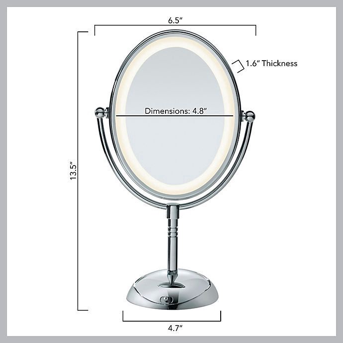 slide 9 of 9, Conair Chrome LED Mirror, 1 ct