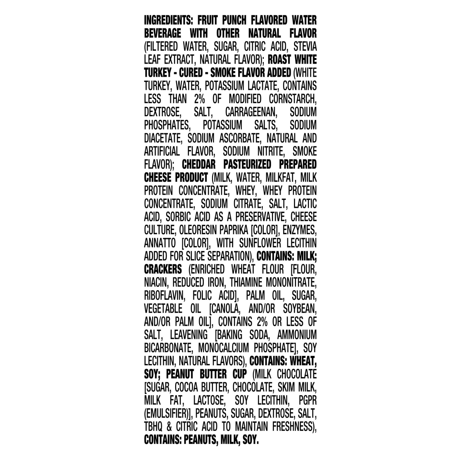 slide 3 of 8, Lunchables Turkey and Cheddar Cracker Stackers with Reese's Peanut Butter Cup and Capri Sun Pacific Cooler Fun Pack, 8.9 oz Box, 1 ct