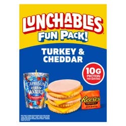 Lunchables Turkey and Cheddar Cracker Stackers with Reese's Peanut Butter Cup and Capri Sun Pacific Cooler Fun Pack, 8.9 oz Box