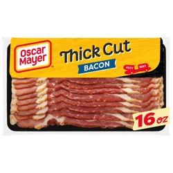Oscar Mayer Naturally Hardwood Smoked Thick Cut Bacon, 16 Oz Pack, 11-13 Slices