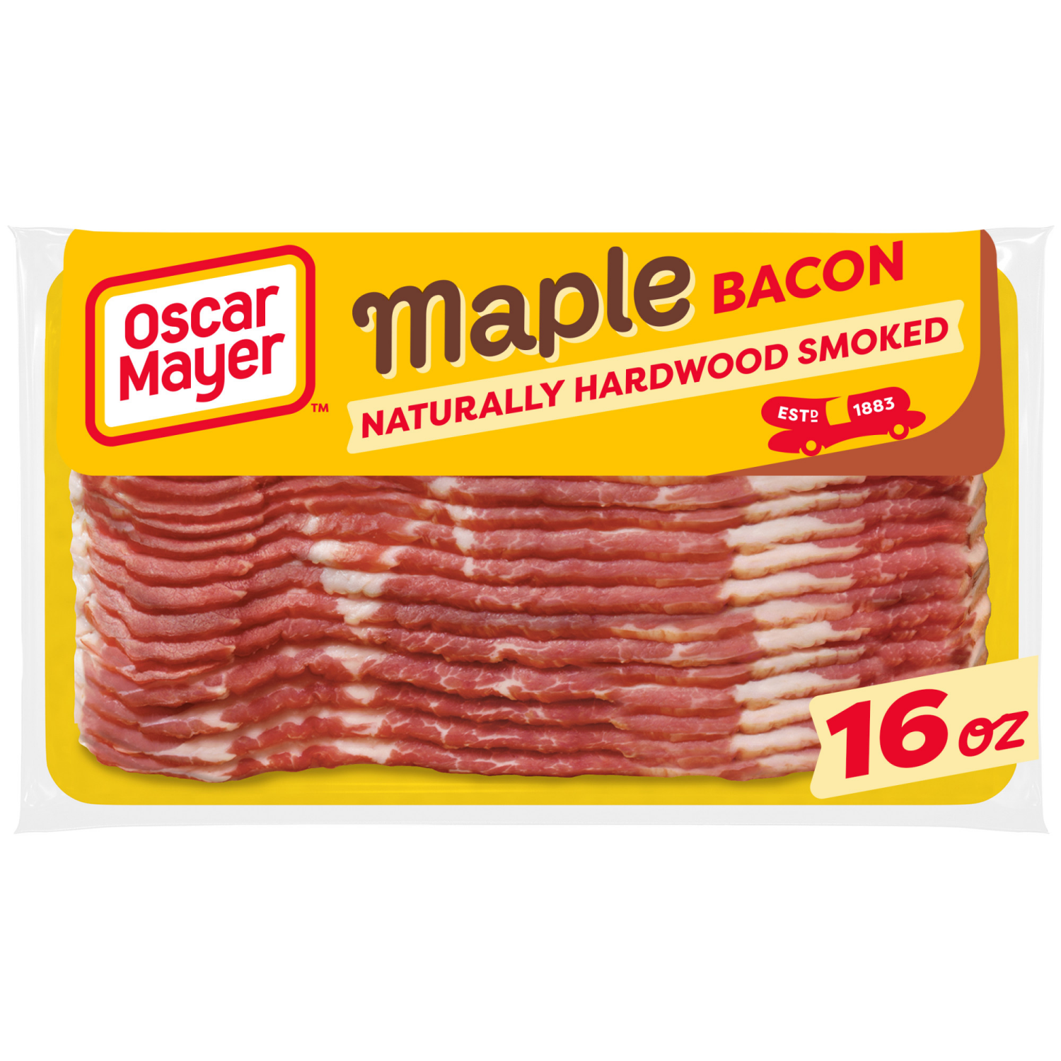 slide 1 of 8, Oscar Mayer Maple Bacon, 16 oz