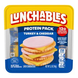 Oscar Mayer Lunchables Turkey & Cheddar Protein Pack, 3.2 Oz Pack