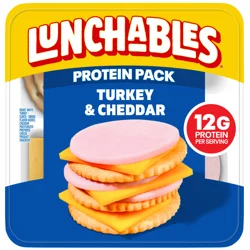 Oscar Mayer Lunchables Turkey And Cheddar Cracker Stackers, For School Lunch Or Easy Snack, 3.2 Oz Tray