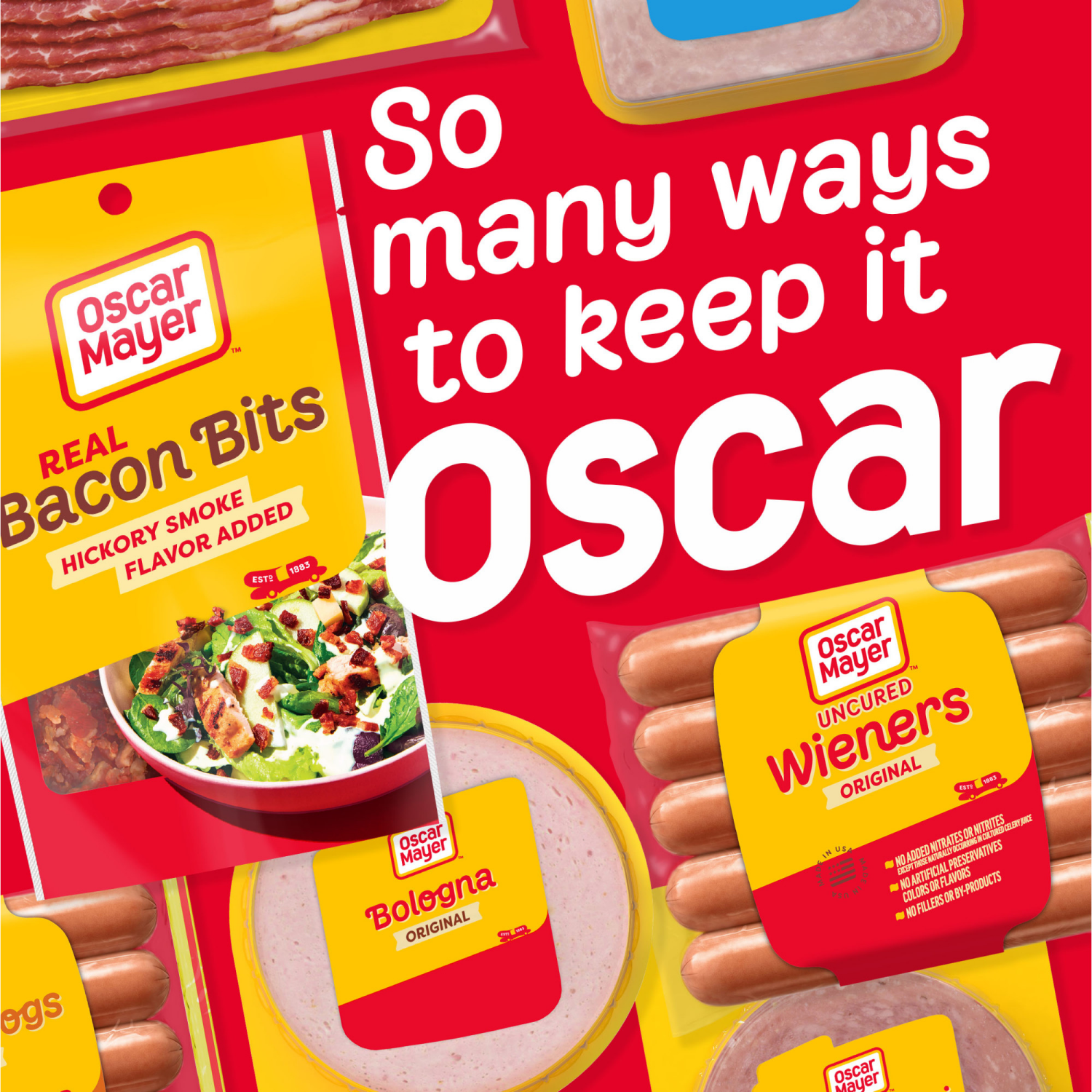 slide 2 of 8, Oscar Mayer Real Bacon Bits, , 0.5-1 cup - 3 oz, 3 oz