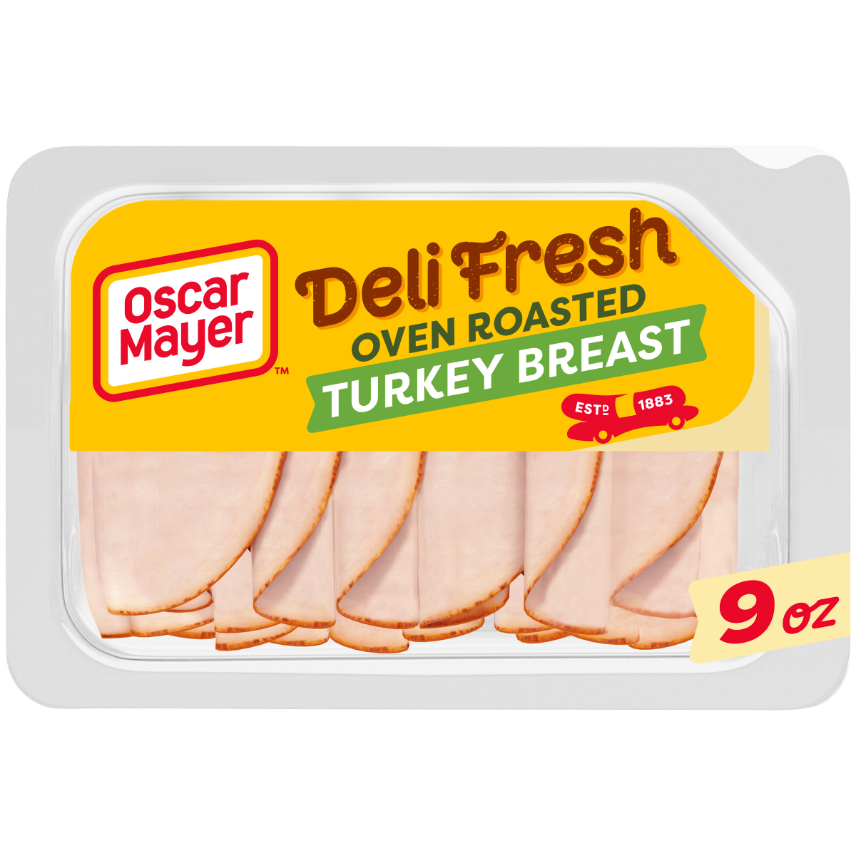 slide 1 of 29, Oscar Mayer Deli Fresh Oven Roasted Turkey Breast, for a Low Carb Lifestyle, 9 oz Tray, 9 oz