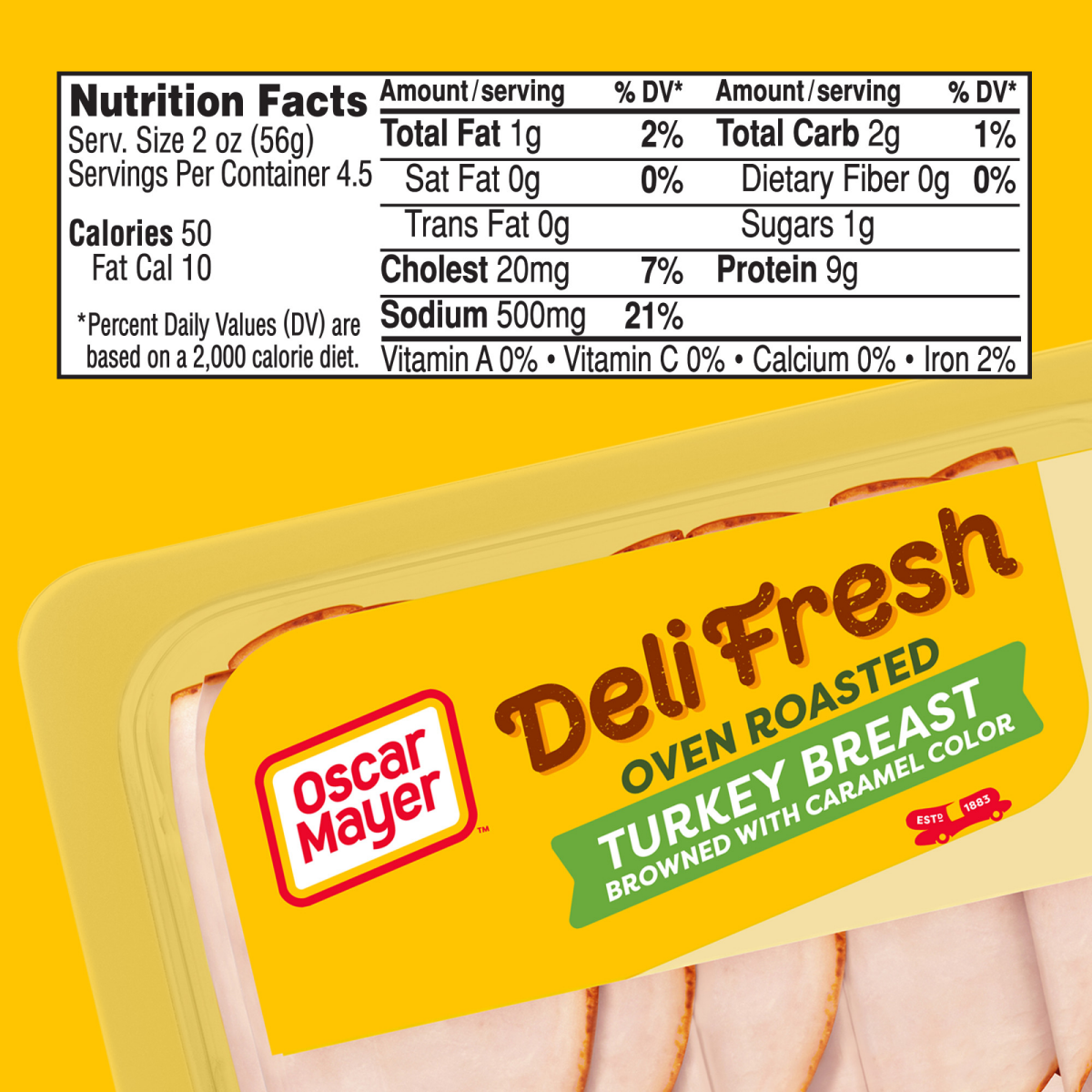 slide 21 of 29, Oscar Mayer Deli Fresh Oven Roasted Turkey Breast, for a Low Carb Lifestyle, 9 oz Tray, 9 oz