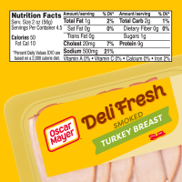 slide 3 of 29, Oscar Mayer Deli Fresh Smoked Turkey Breast Sliced Sandwich Lunch Meat 9 oz Tray, 9 oz