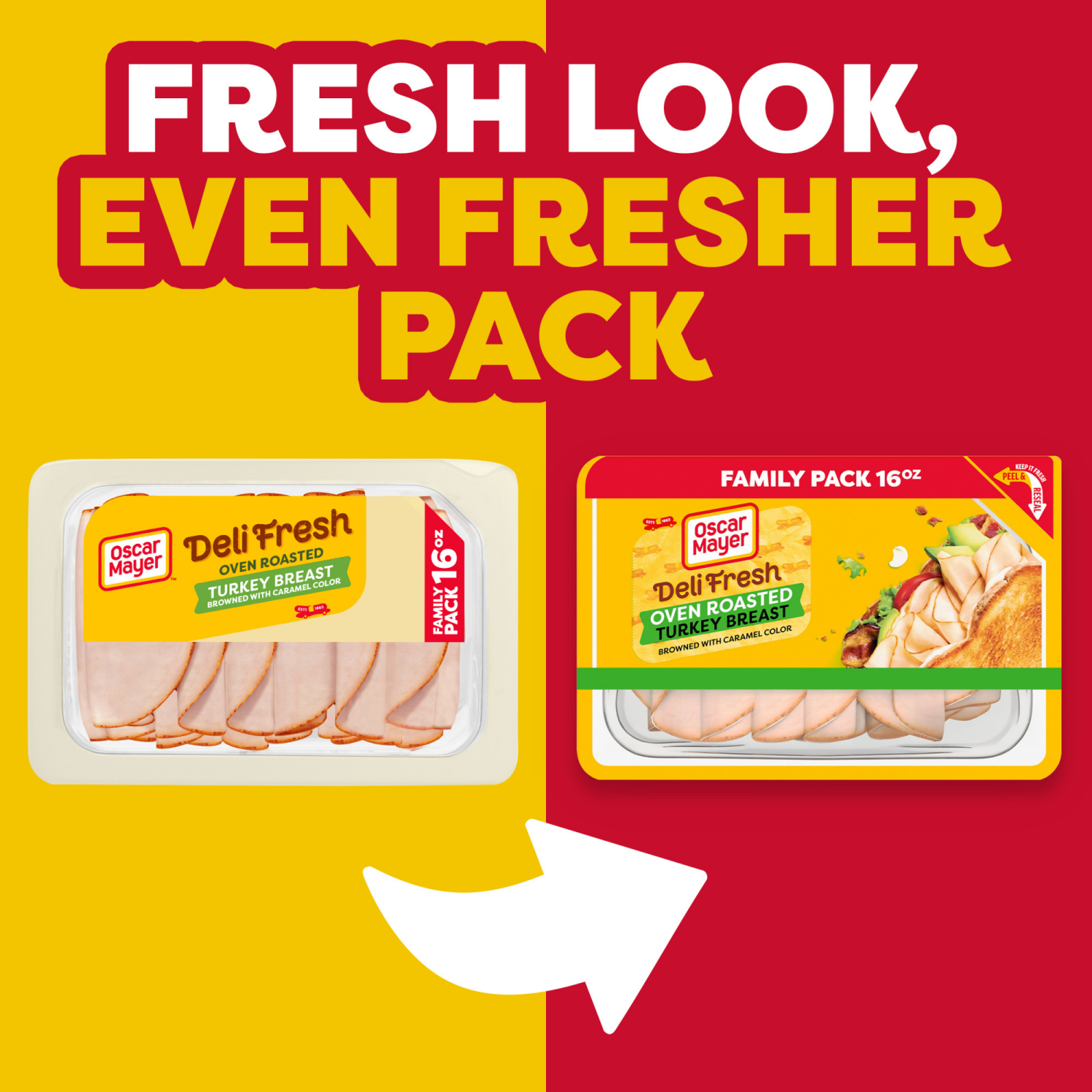 slide 6 of 8, Oscar Mayer Deli Fresh Oven Roasted Sliced Turkey Breast Lunch Meat, 1.0 lb