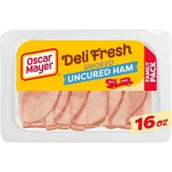 Oscar Mayer Deli Fresh Smoked Uncured Sliced Ham Deli Lunch Meat Family Size Package