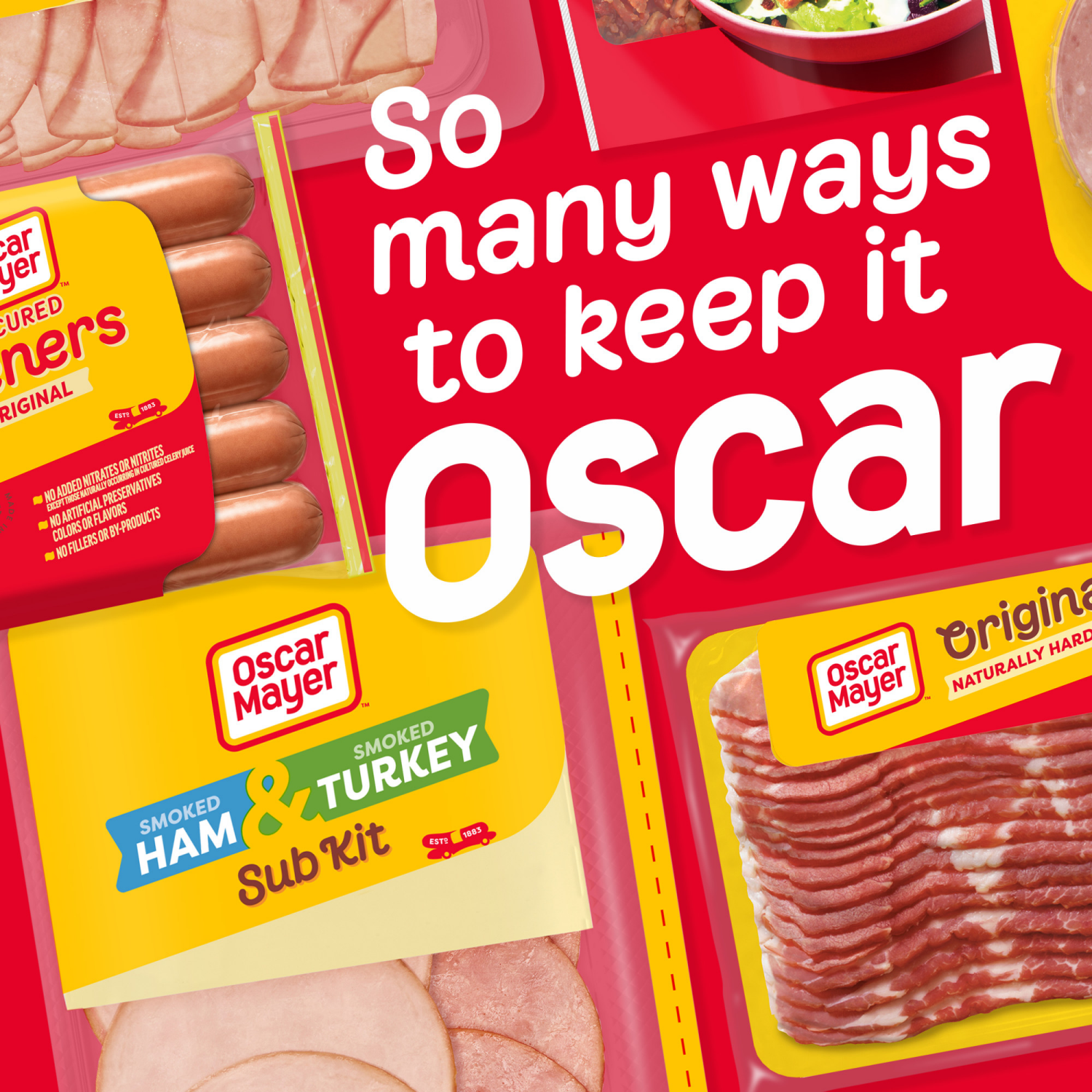 slide 2 of 8, Oscar Mayer Sub Kit with Smoked Ham & Smoked Turkey Breast Sliced Deli Lunch Meats Variety Pack, 28 oz