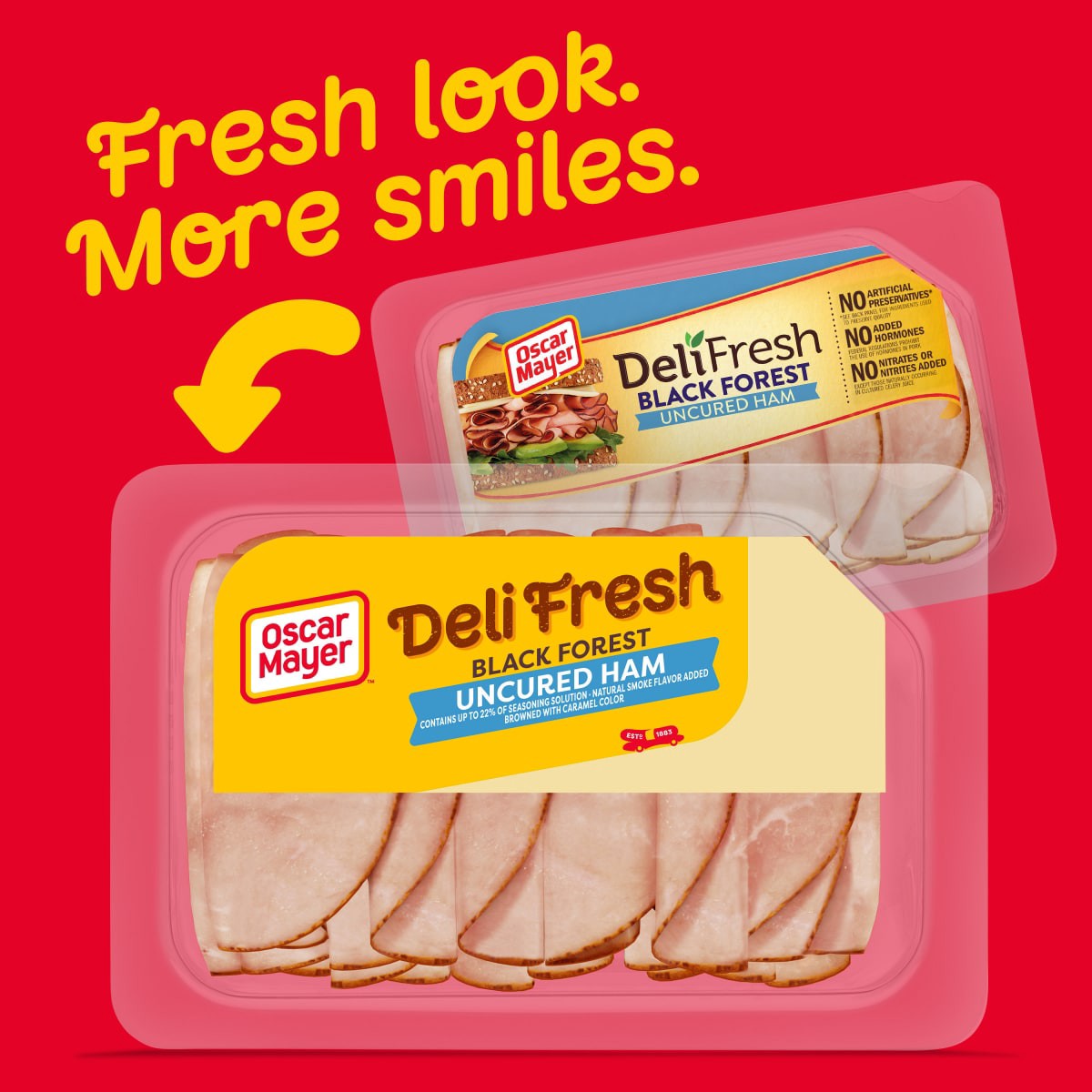 slide 21 of 29, Oscar Mayer Deli Fresh Black Forest Uncured Ham Sliced Lunch Meat Tray, 9 oz
