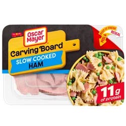 Oscar Mayer Carving Board Slow Cooked Ham Sliced Lunch Meat, 7.5 oz. Tray