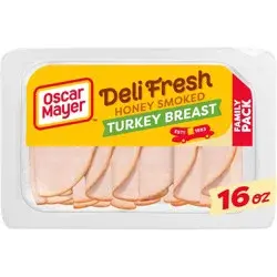 Oscar Mayer Deli Fresh Honey Smoked Sliced Turkey Breast Deli Lunch Meat Package