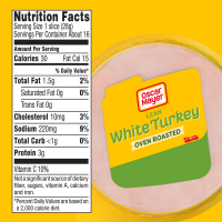 slide 19 of 29, Oscar Mayer Lean Oven Roasted White Turkey Sliced Deli Sandwhich Lunch Meat 16 oz Pack, 16 oz