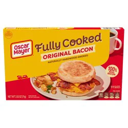 Oscar Mayer Original Fully Cooked Bacon, 2.52 Oz Box, 9-11 Slices
