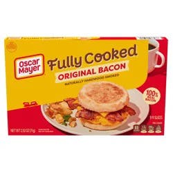 Oscar Mayer Original Fully Cooked Bacon, 2.52 Oz Box, 9-11 Slices