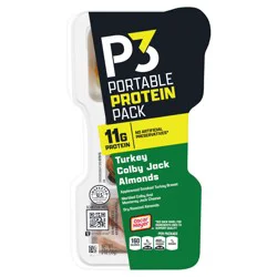 Oscar Mayer P3 Portable Protein Pack Turkey, Almonds, Colby Jack Cheese, 2 Oz Tray