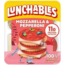 Oscar Mayer Lunchables Pepperoni and Mozzarella Cracker Stackers, for School Lunch or Easy Snack Tray
