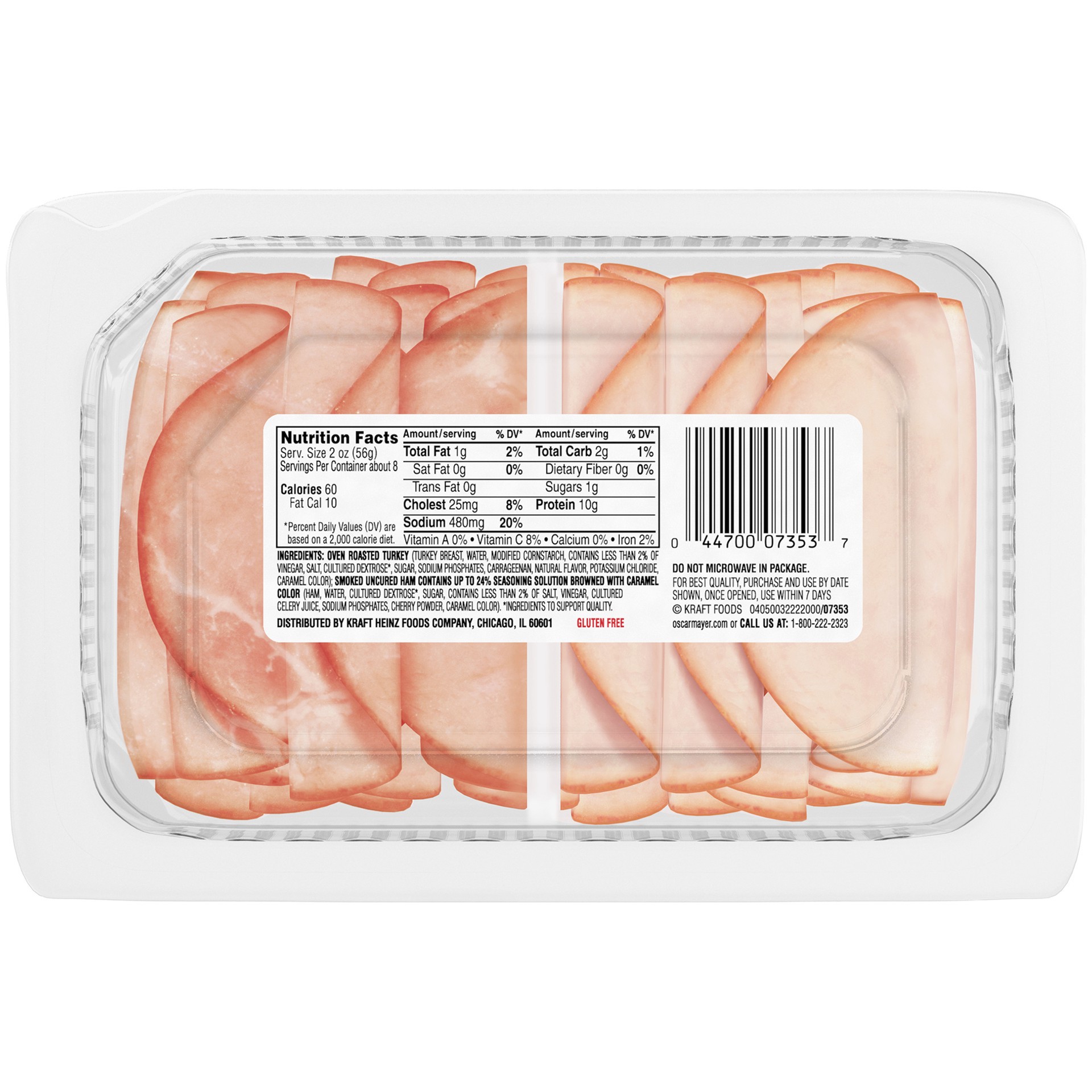 Oscar Mayer Deli Fresh Oven Roasted Turkey Breast & Smoked Uncured Ham