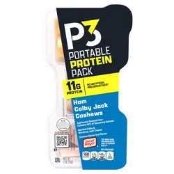 Oscar Mayer P3 Portable Protein Pack Ham, Cashews & Colby Jack Cheese, 2 Oz Tray