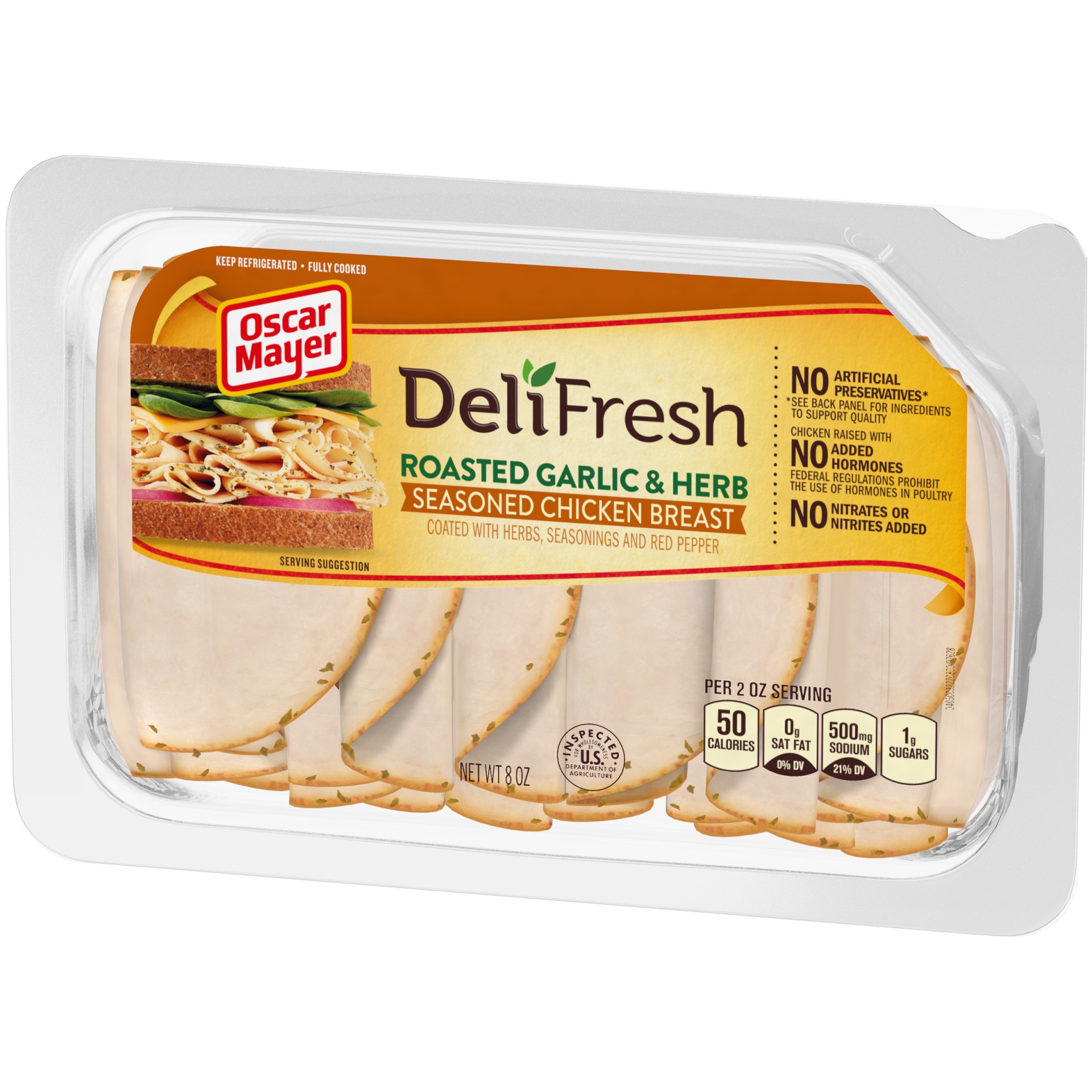 Oscar Mayer Deli Fresh Roasted Garlic & Herb Seasoned Chicken Breast ...