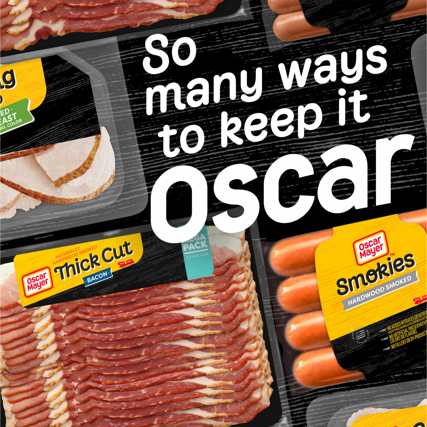 slide 2 of 8, Oscar Mayer Thick Cut Bacon Mega Pack 22 oz, 22 oz