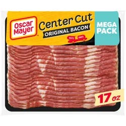 Oscar Mayer Original Center Cut Bacon Mega Pack, 17 oz Pack, 25-27 slices