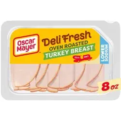Oscar Mayer Deli Fresh Oven Roasted Sliced Turkey Breast Deli Lunch Meat with 32% Lower Sodium Package