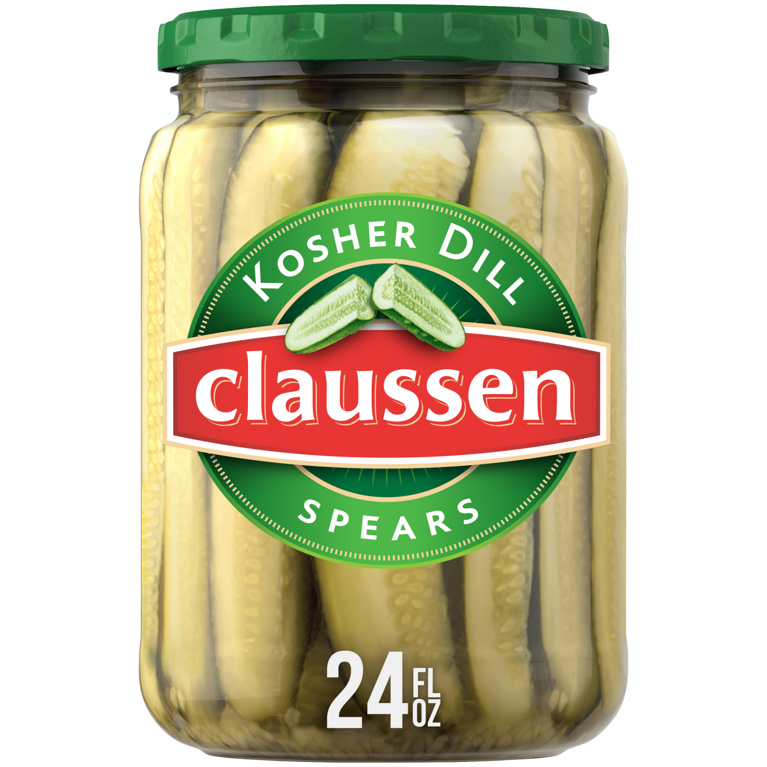 slide 1 of 8, Claussen Kosher Dill Pickle Spears, 24 Fl. Oz. Jar, 24 fl oz