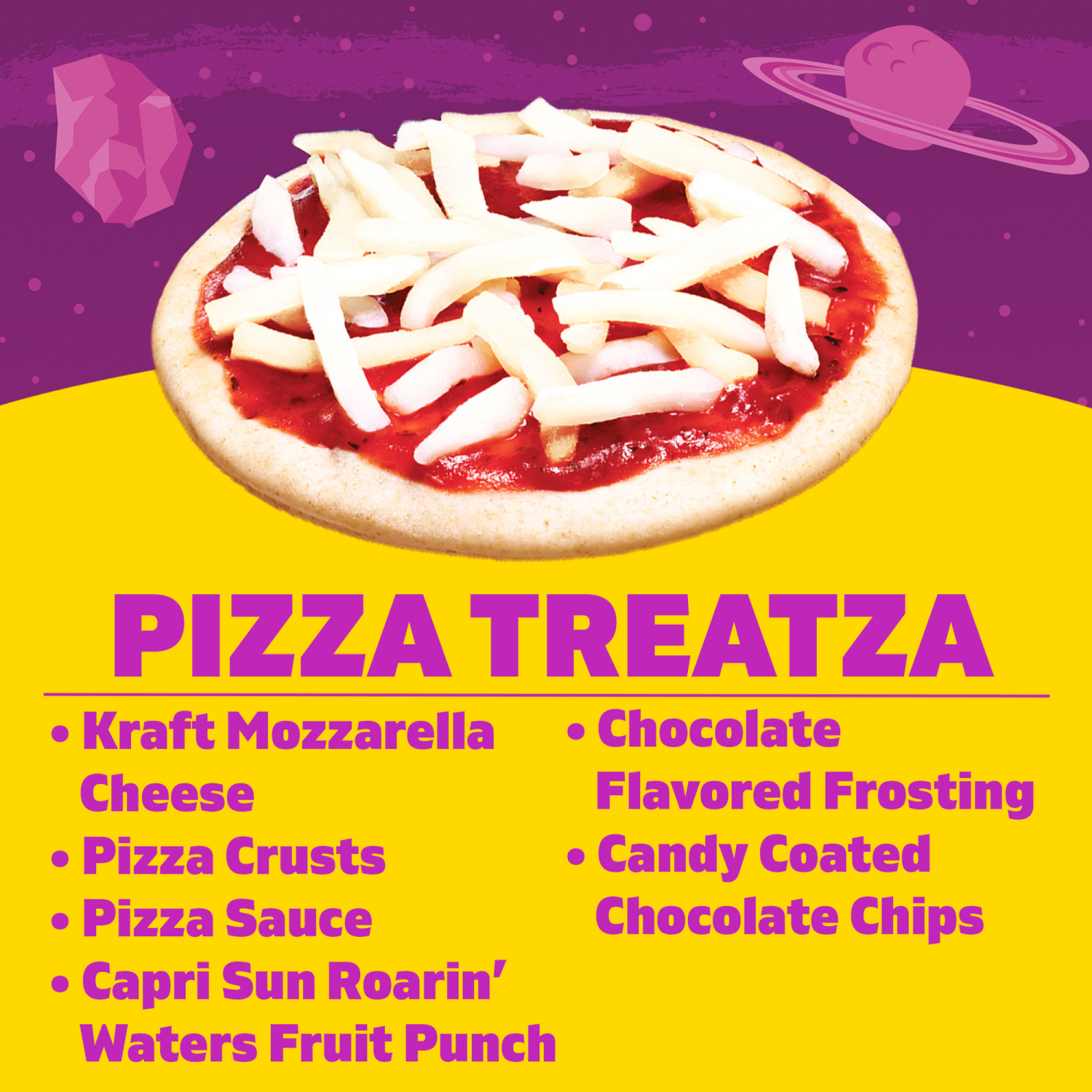 slide 6 of 8, Lunchables Pizza Treatza with Capri Sun Roarin' Waters Fruit Punch Fun Pack, 4.5 oz & 6 fl oz Package, 10.5 oz